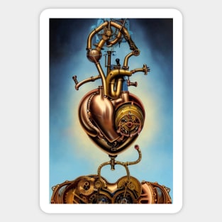 Steampunk mechanical heart Sticker